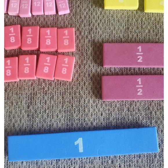 Foam fraction tiles MAC015 Teaching Resource Homeschool Math Manipulatives - Picture 7 of 10